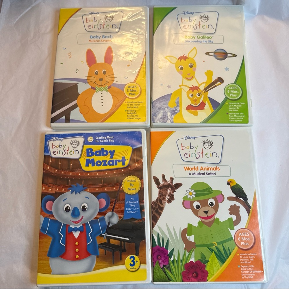 Disneys little Einstein dvds set of 4 Mozart, Bach, Animals, Galileo
